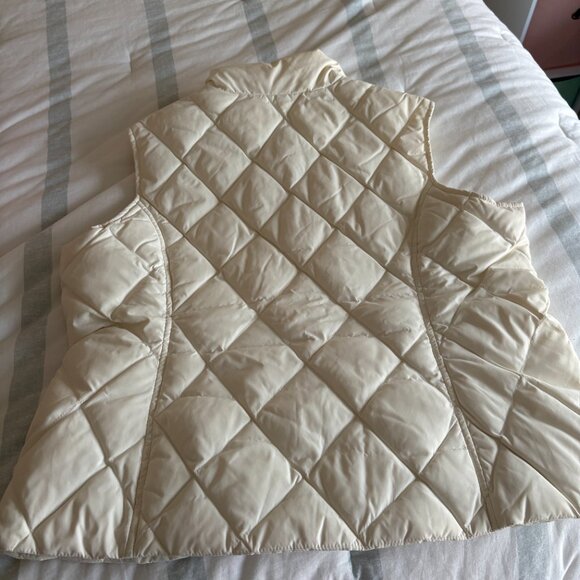 Land's End White Puffer Vest - Picture 2 of 5